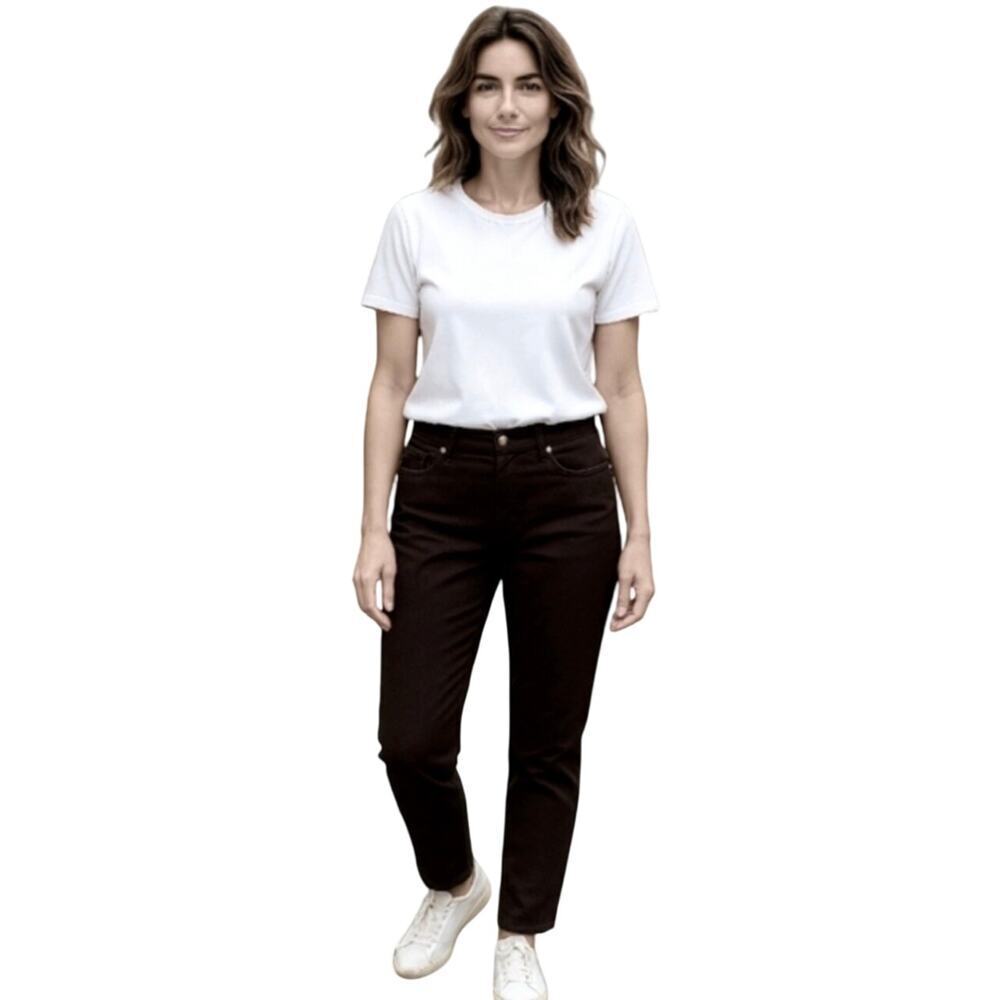 EILEEN FISHER Women’s Organic Cotton Black High Rise Jeans size medium